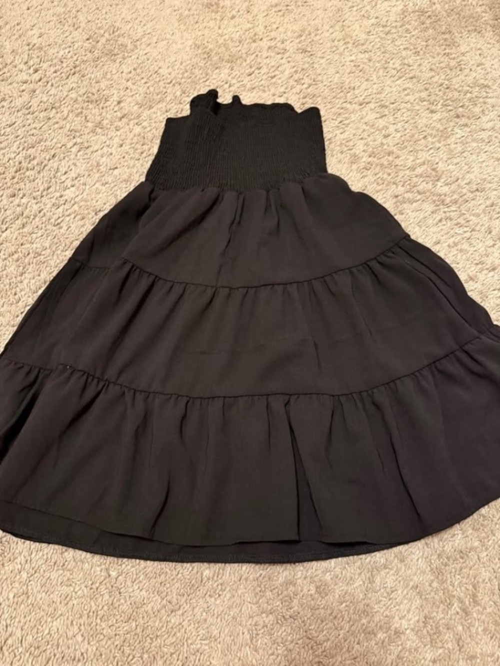 Strapless black dress, small, like new